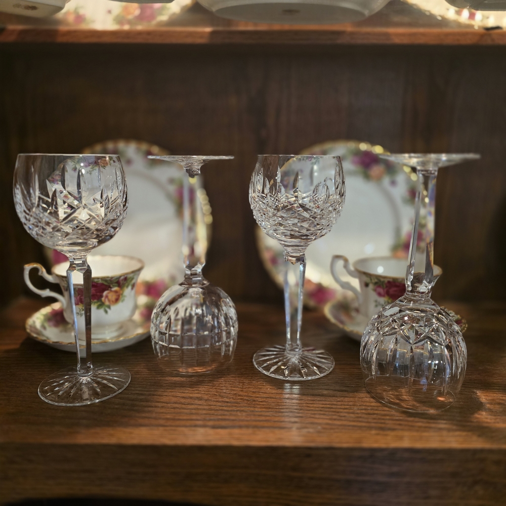 Stunning Mixed Set Of‎ Waterford Wine Balloon Crystal Glasses